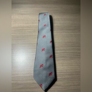 MIT Engineers Beaver Gray Red Tie Silk Polyester Blend Massachusetts Institute